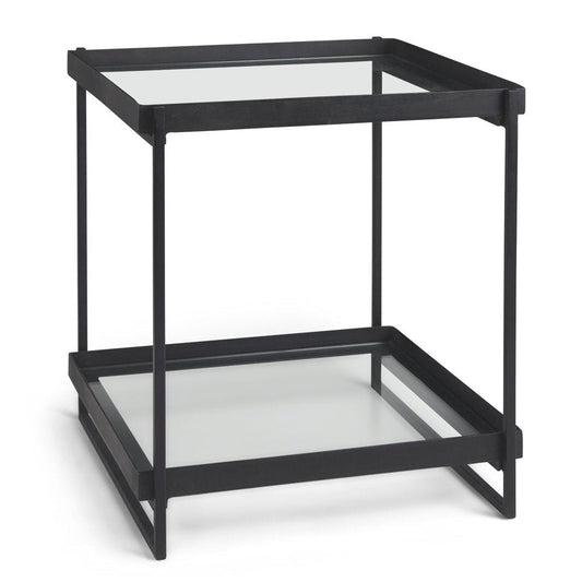 Mercana Trey Black Metal Square Accent Table