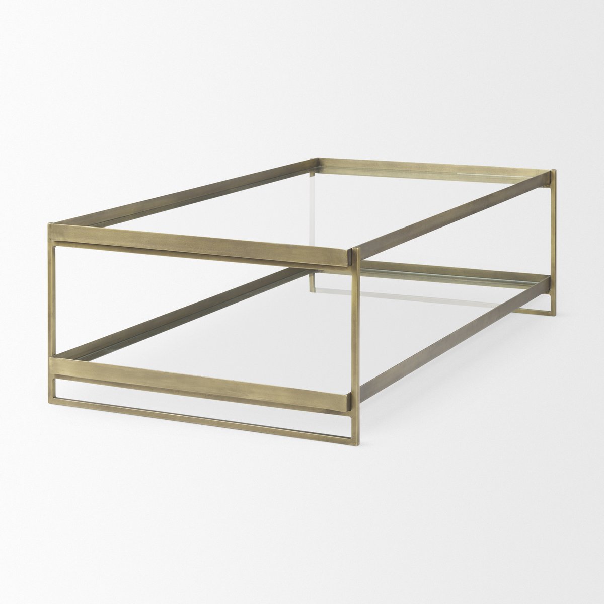 Mercana Trey Metal Frame Rectangular Coffee Table