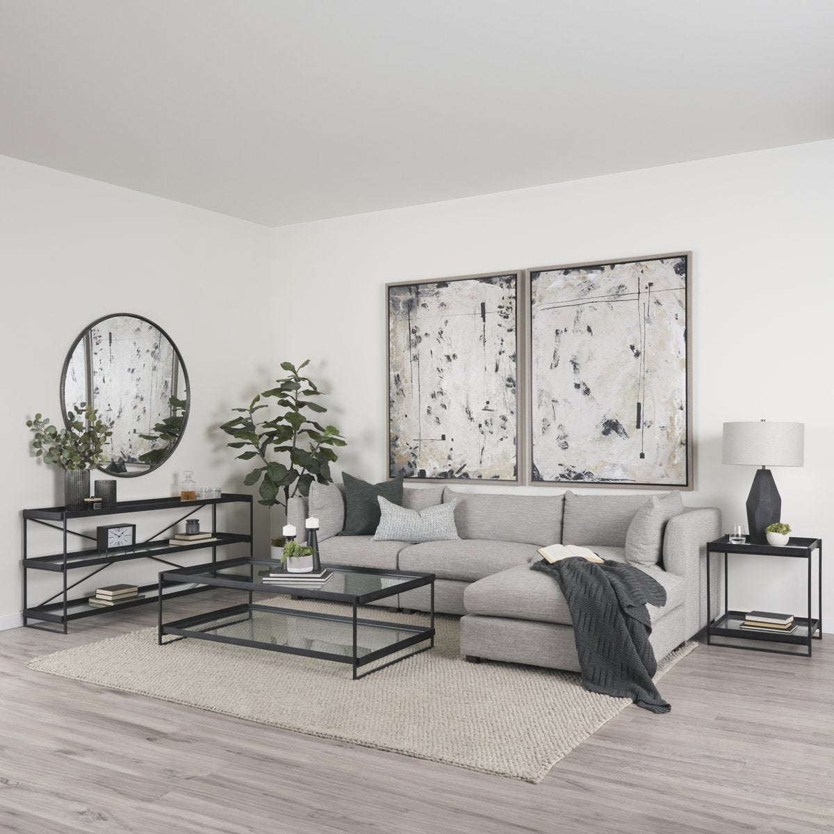 Mercana Trey Metal Frame Rectangular Coffee Table