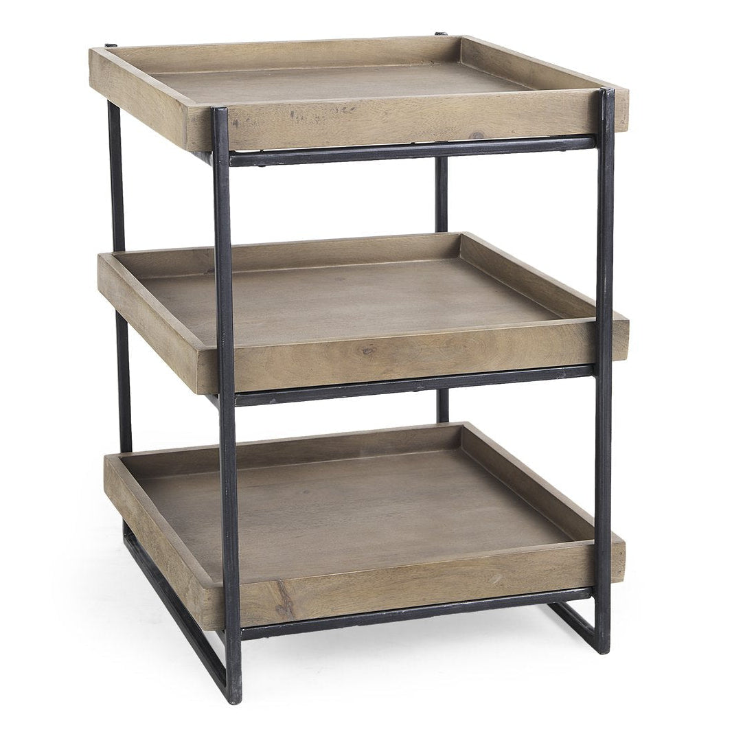 Mercana Trey Wooden Three-Tiered End Table