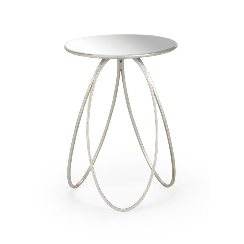 Chelsea House Tri-Leg Metalic Silver Finish Side Table
