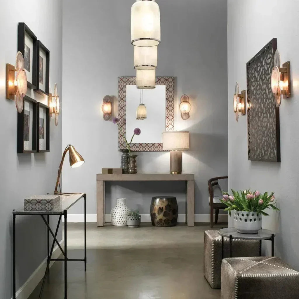 Trinity Five Agate Stones Wall Sconce