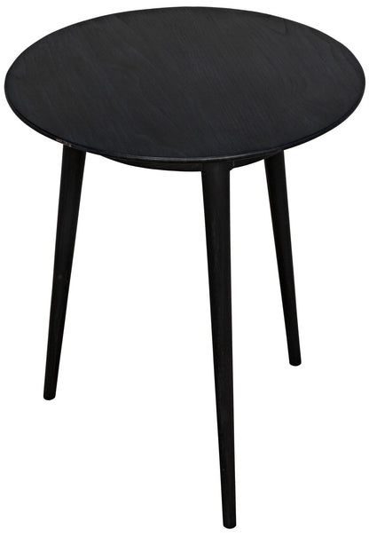 Tripod Wood Black Round Side Table-Side Tables-Noir-Sideboards and Things