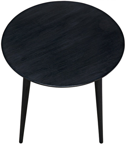 Tripod Wood Black Round Side Table-Side Tables-Noir-Sideboards and Things