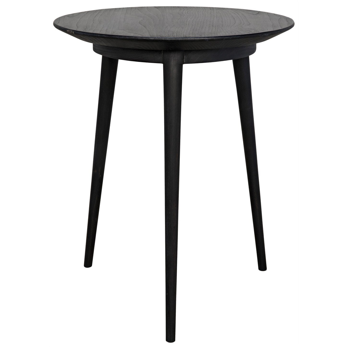 Tripod Wood Black Round Side Table-Side Tables-Noir-Sideboards and Things