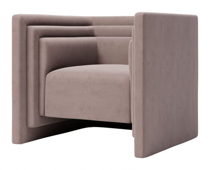 Zuo Modern Trippel Taupe Velvet Club Chair