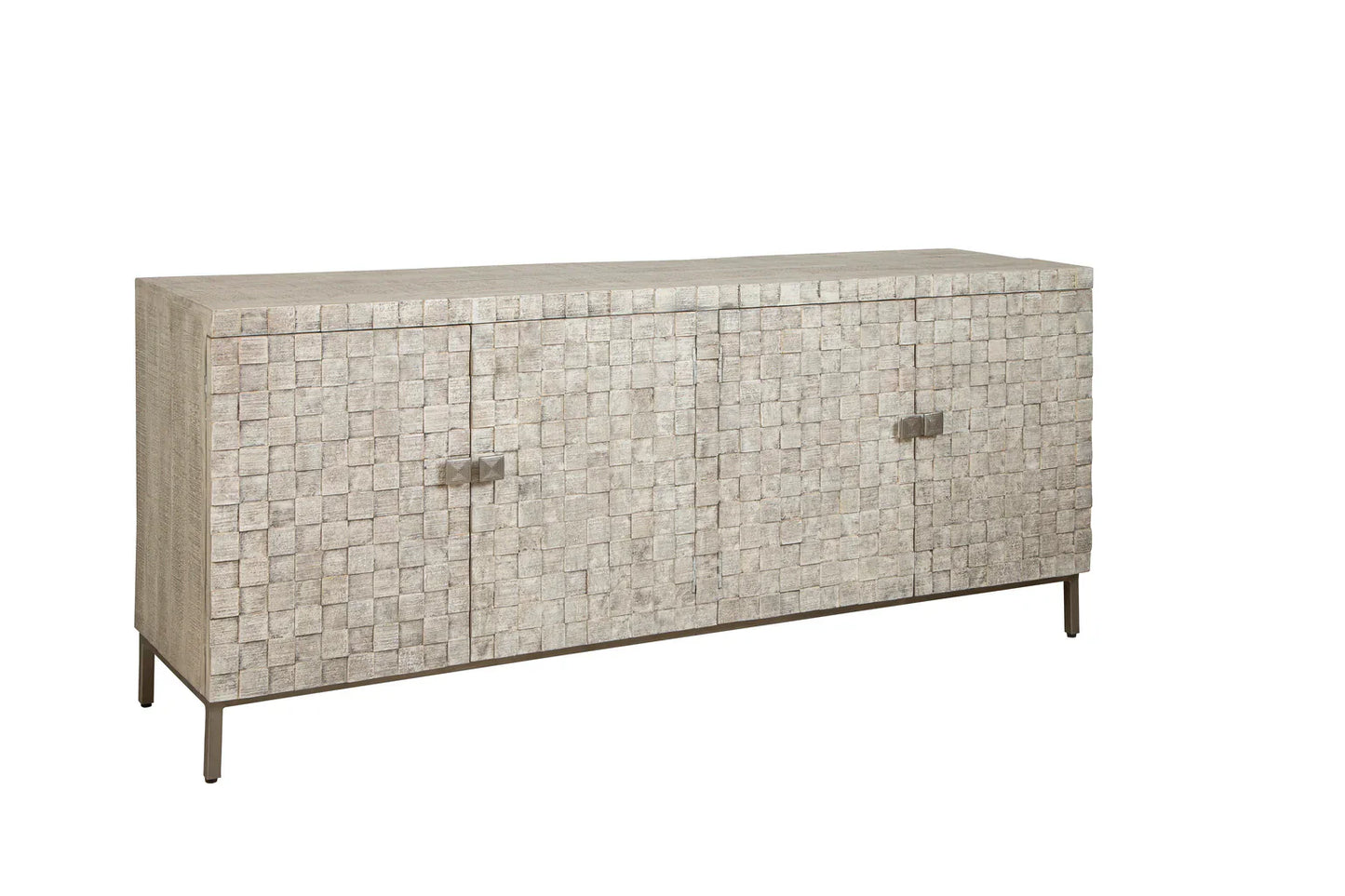 Tritan 3D Basket Weave Designed Wooden Sideboard