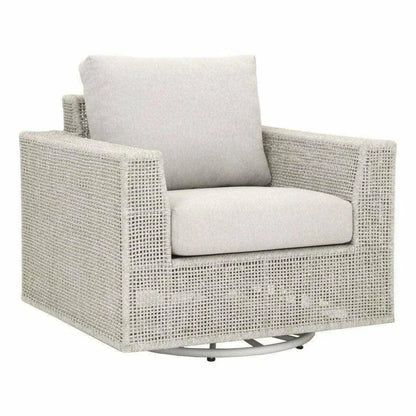 Tropez Outdoor Swivel Rocker Lounge Chair-Outdoor Lounge Chairs-Essentials For Living-LOOMLAN