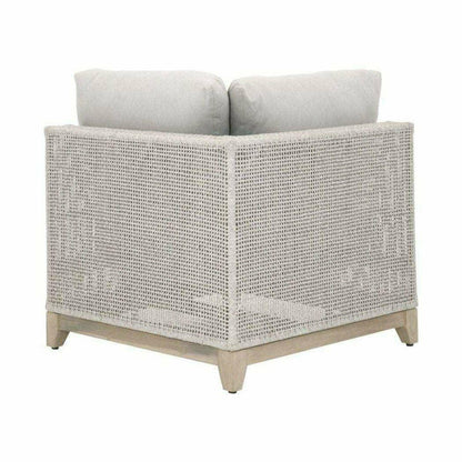 Tropez Outdoor Modular Corner Sofa Taupe & White Rope Grey Teak Outdoor Modulars Sideboards and Things By Essentials For Living