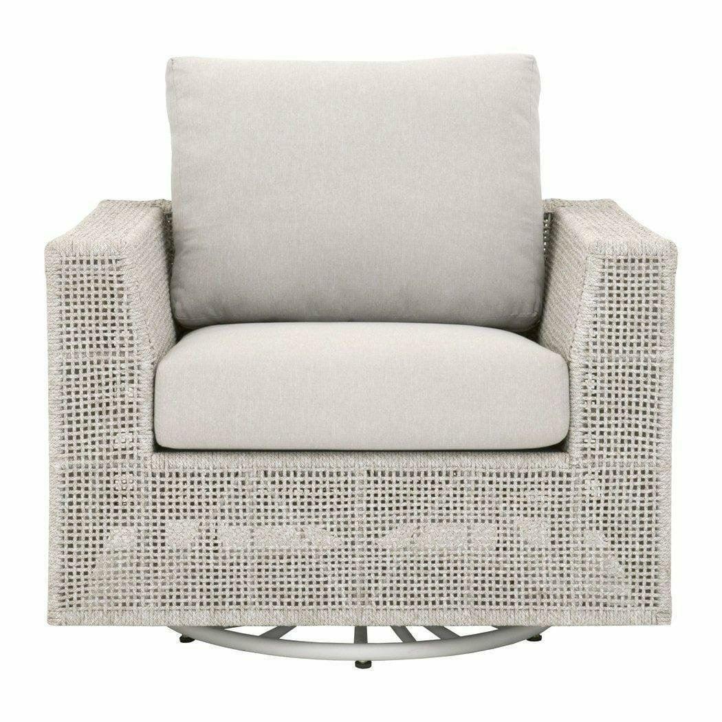 Tropez Outdoor Swivel Rocker Lounge Chair Taupe Rope Outdoor Accent Chairs Sideboards and Things By Essentials For Living