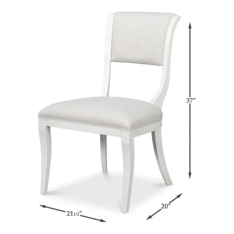Sarreid Trophy Performance Fabric Armless Dining Chair 2PC