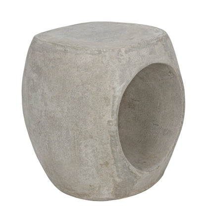 Trou Fiber Cement Geometric Side Table-Side Tables-Noir-Sideboards and Things