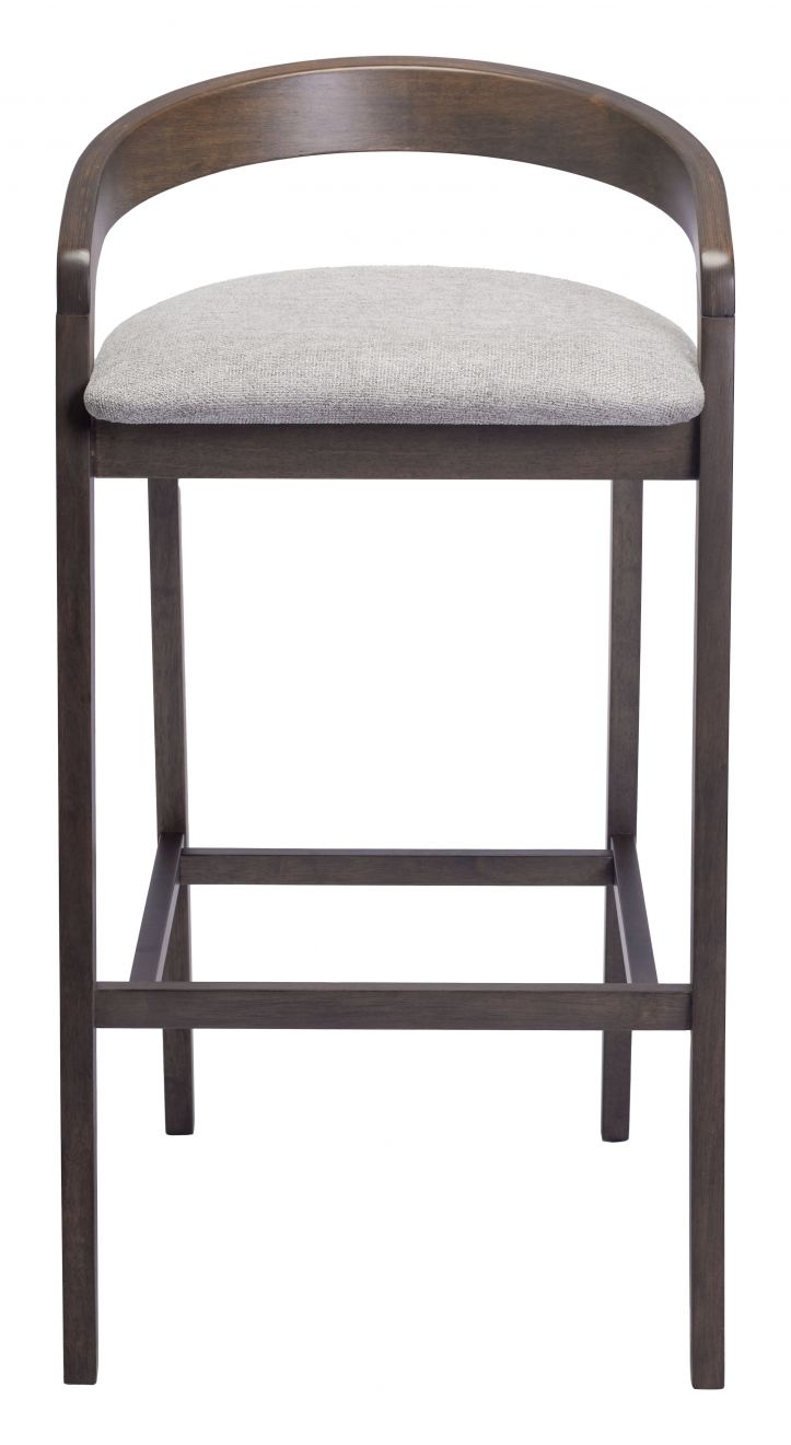 Zuo Modern Troy Plush Fabric Barstool 2PC