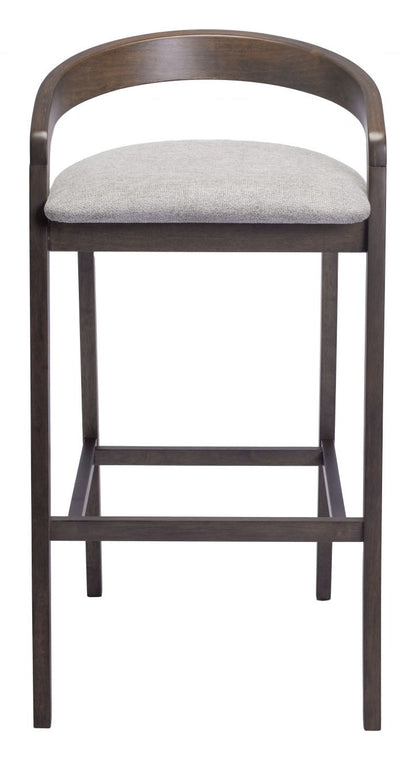 Zuo Modern Troy Plush Fabric Barstool 2PC