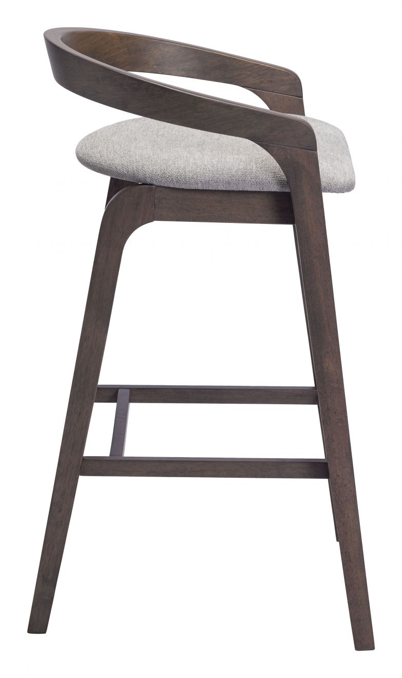 Zuo Modern Troy Plush Fabric Barstool 2PC