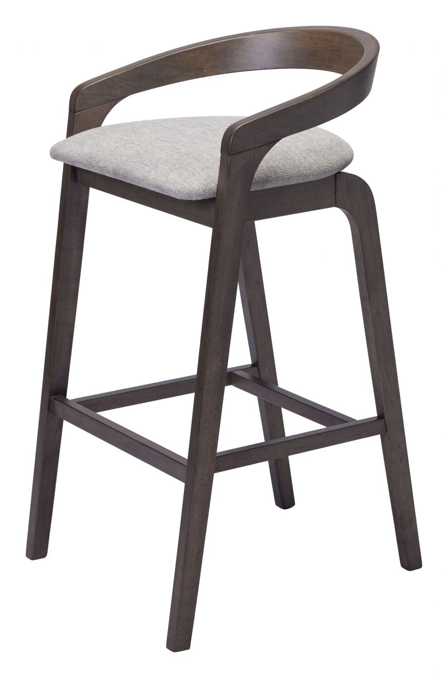 Zuo Modern Troy Plush Fabric Barstool 2PC