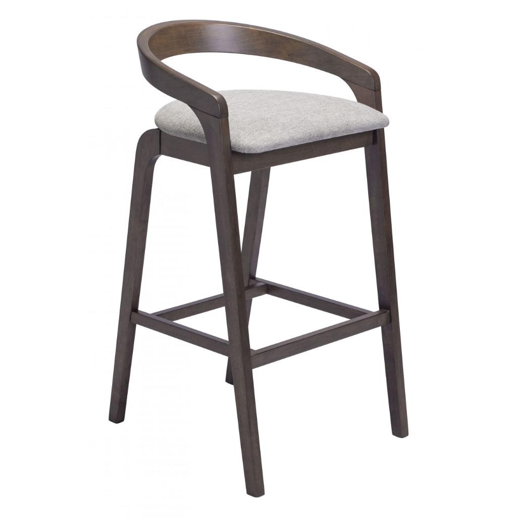Zuo Modern Troy Plush Fabric Barstool 2PC