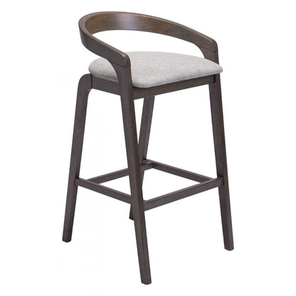 Zuo Modern Troy Plush Fabric Barstool 2PC