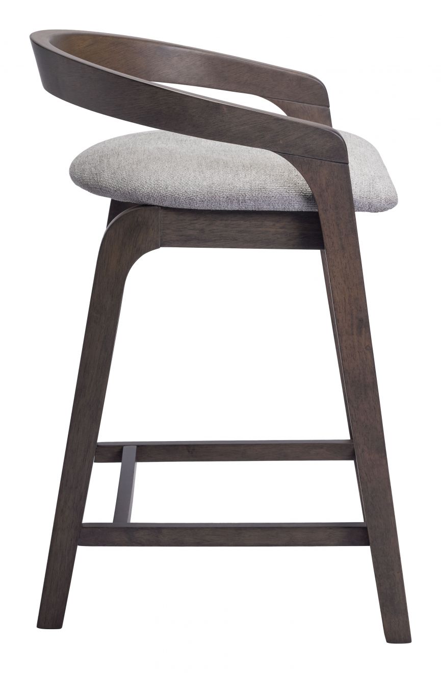 Zuo Modern Troy Plush Fabric Counter Stool 2PC