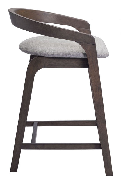 Zuo Modern Troy Plush Fabric Counter Stool 2PC
