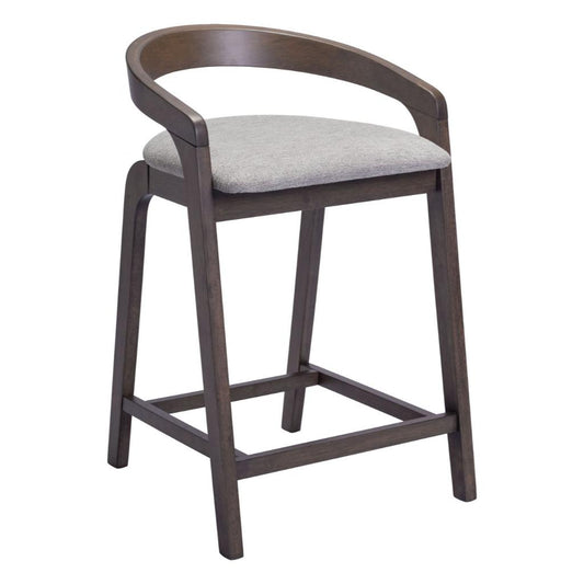 Zuo Modern Troy Plush Fabric Counter Stool 2PC