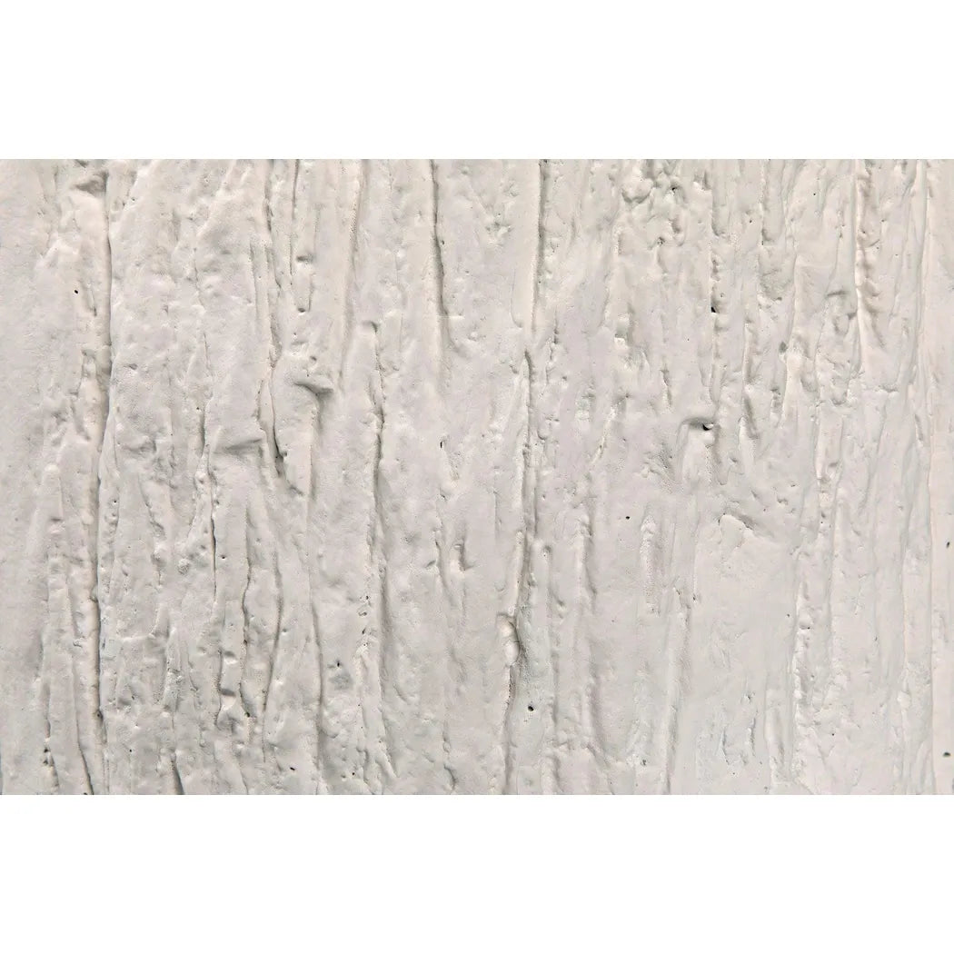 Noir Trunk Side Table, White Fiber Cement