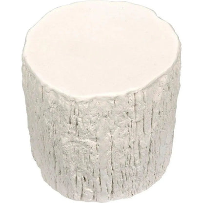 Noir Trunk Side Table, White Fiber Cement