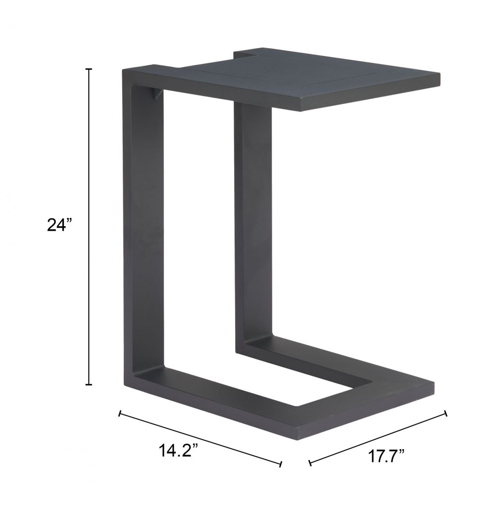 Zuo Modern Tudi Aluminum Black Side Table