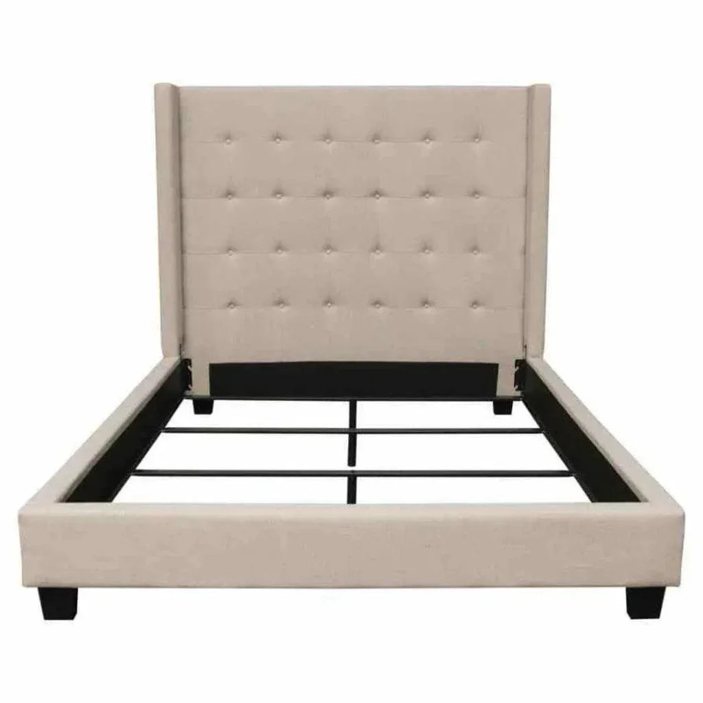 Diamond Sofa Tufted Wingback Low Profile Queen Bed Frame
