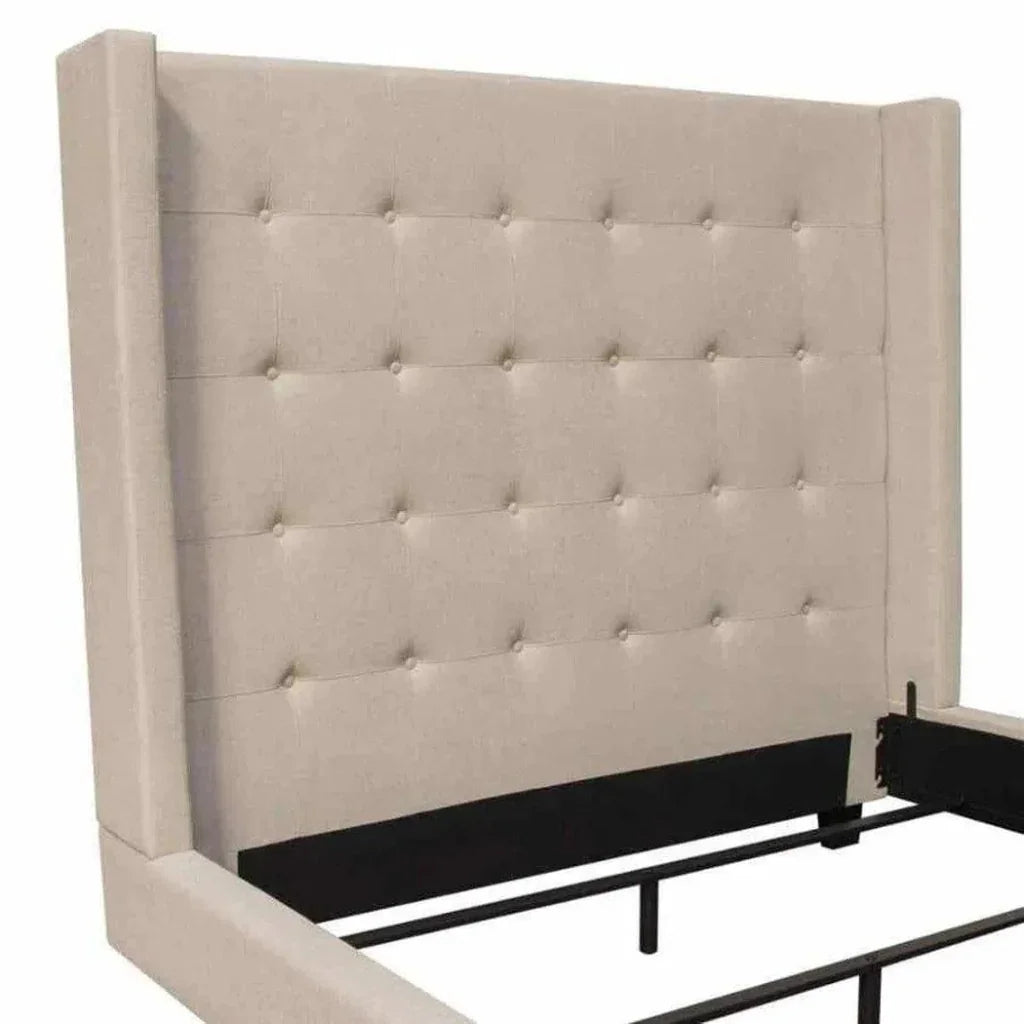 Diamond Sofa Tufted Wingback Low Profile Queen Bed Frame