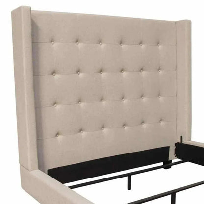 Diamond Sofa Tufted Wingback Low Profile Queen Bed Frame