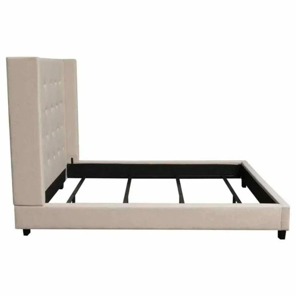 Diamond Sofa Tufted Wingback Low Profile Queen Bed Frame