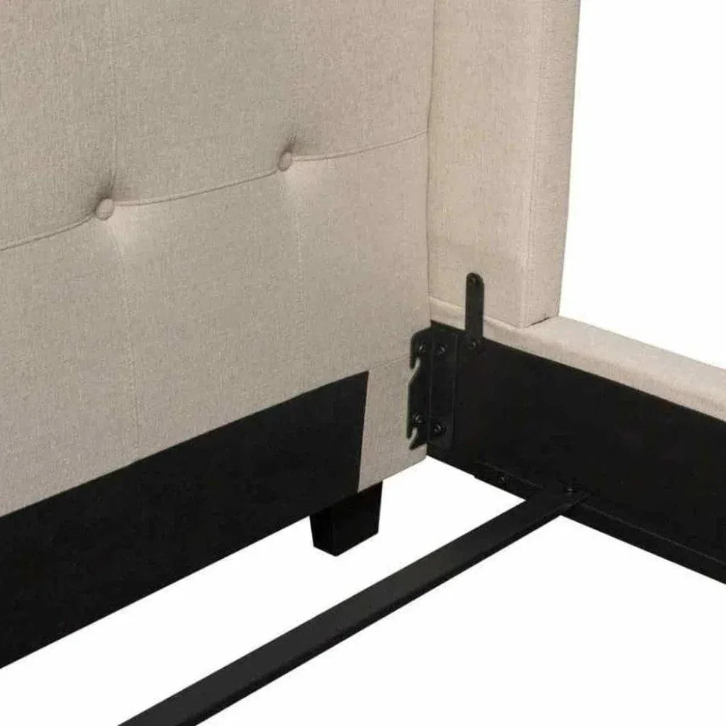 Diamond Sofa Tufted Wingback Low Profile Queen Bed Frame