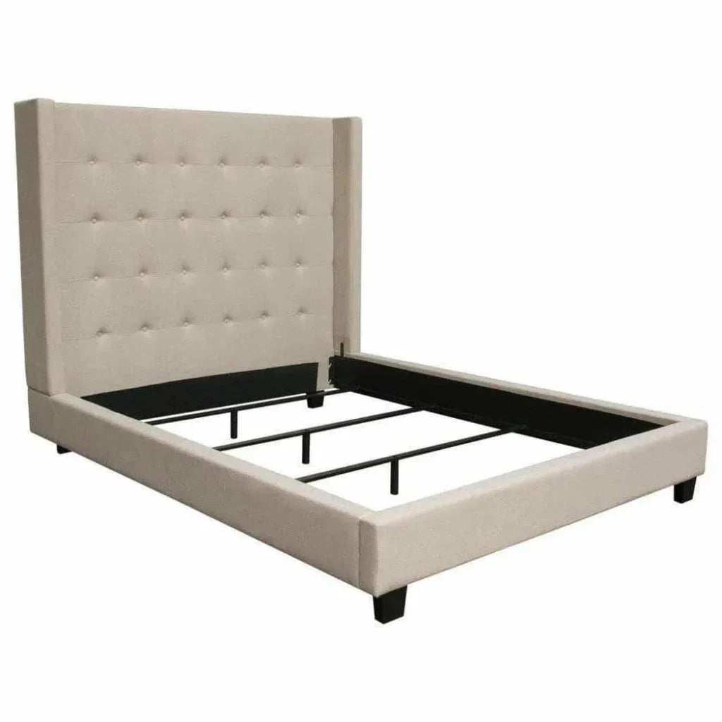 Diamond Sofa Tufted Wingback Low Profile Queen Bed Frame