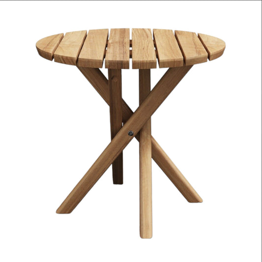 Tulum Round Teak Outdoor Side Table-Outdoor Side Tables-HiTeak-Sideboards and Things