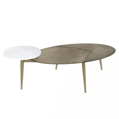 SUNPAN Tuner Iron Topped Oval Coffee Table