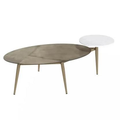 SUNPAN Tuner Iron Topped Oval Coffee Table