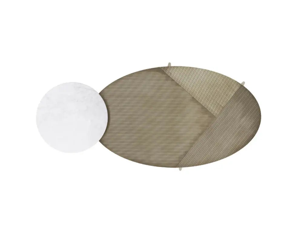 SUNPAN Tuner Iron Topped Oval Coffee Table