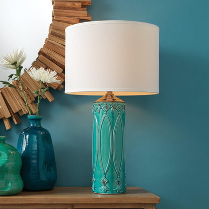 Turquoise Ceramic Tabitha Table Lamp Table Lamps Sideboards and Things By Jamie Young