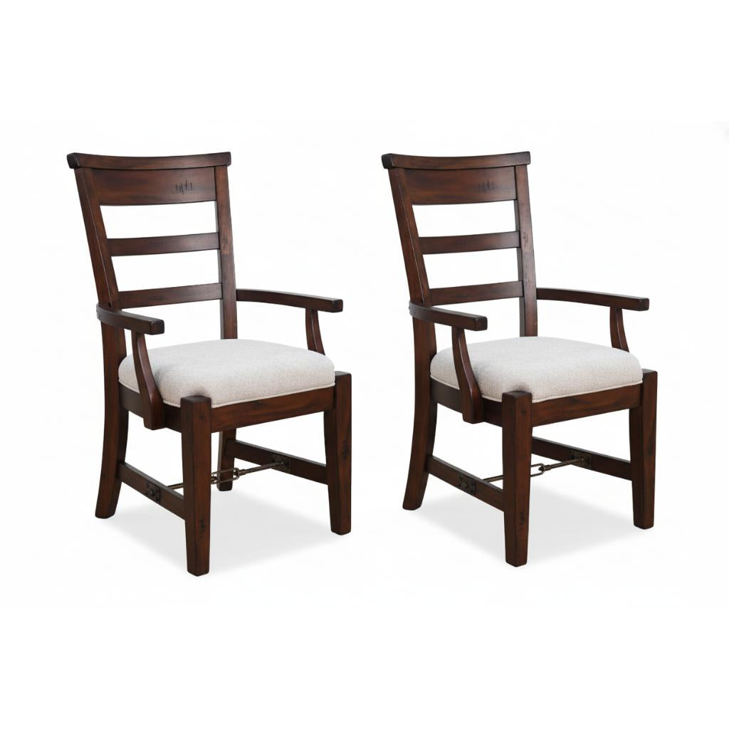 Sunny D Tuscany Cotton Dining Arm Chair (Set of 2)