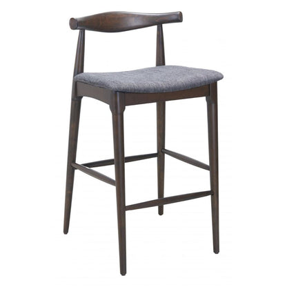 Zuo Modern Tuzka Grey Fabric Barstool 2PC
