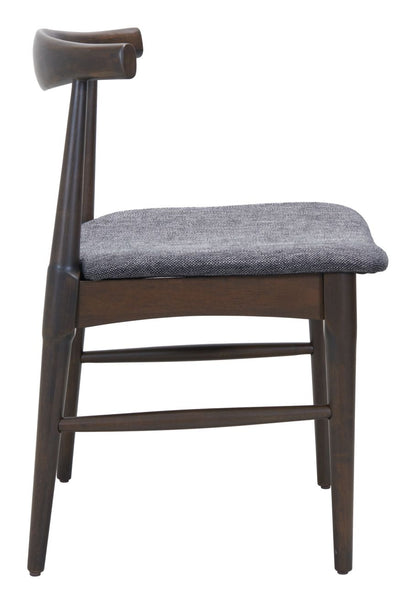Zuo Modern Tuzka Grey Fabric Dining Chair 2PC