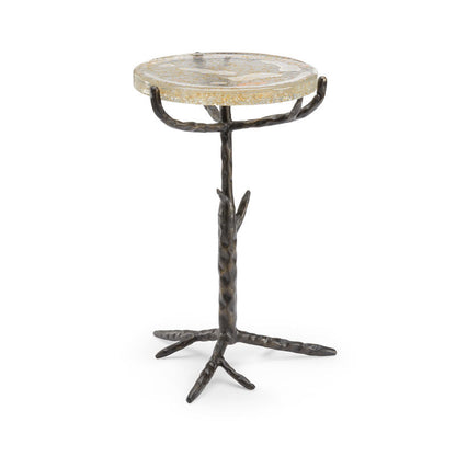Chelsea House Twig Textured Tripod Based Round Side Table