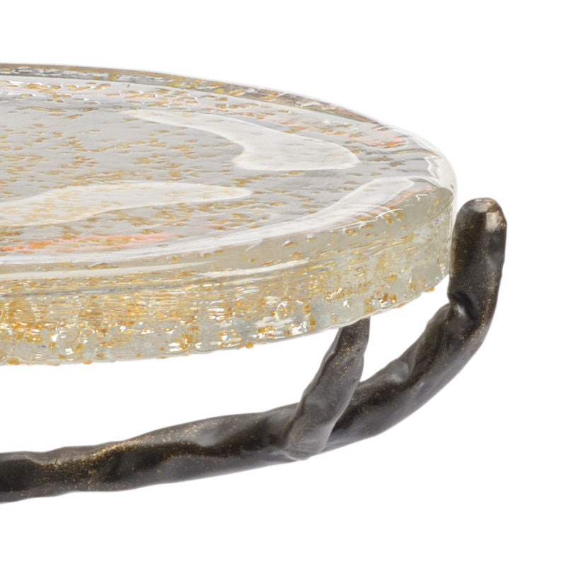 Chelsea House Twig Textured Tripod Based Round Side Table