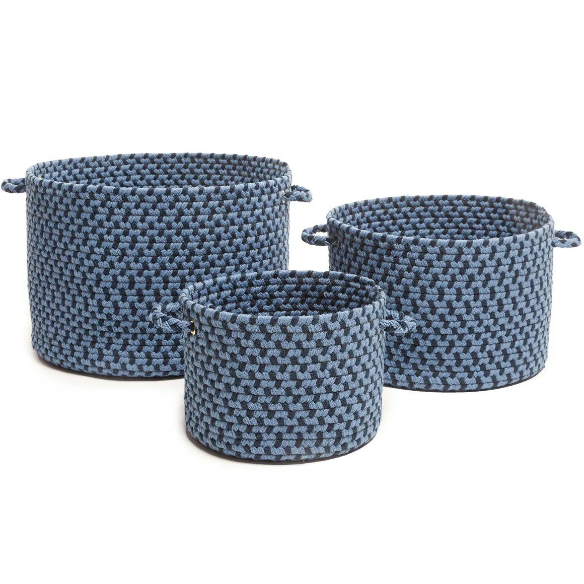 Rhody Rug Twin River Braided Handmade Basket 3PC