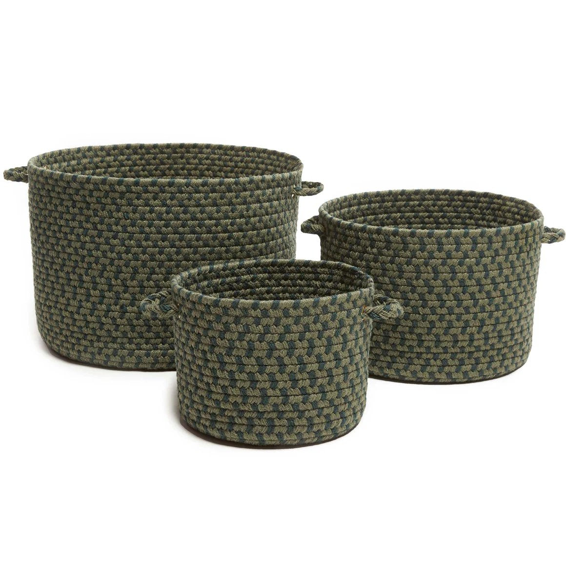 Rhody Rug Twin River Braided Handmade Basket 3PC