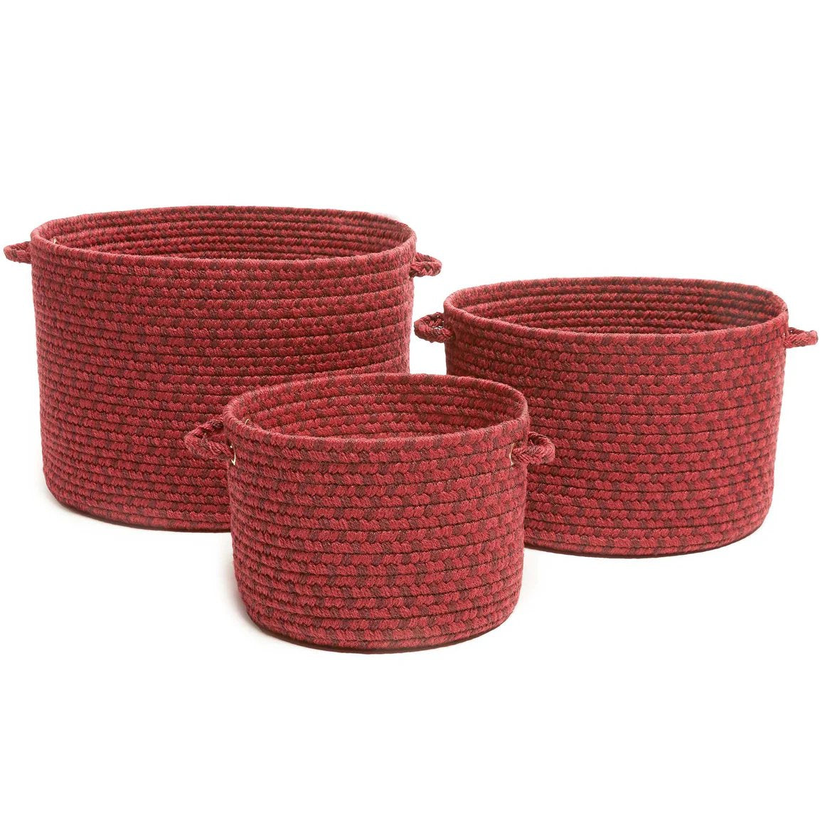 Rhody Rug Twin River Braided Handmade Basket 3PC