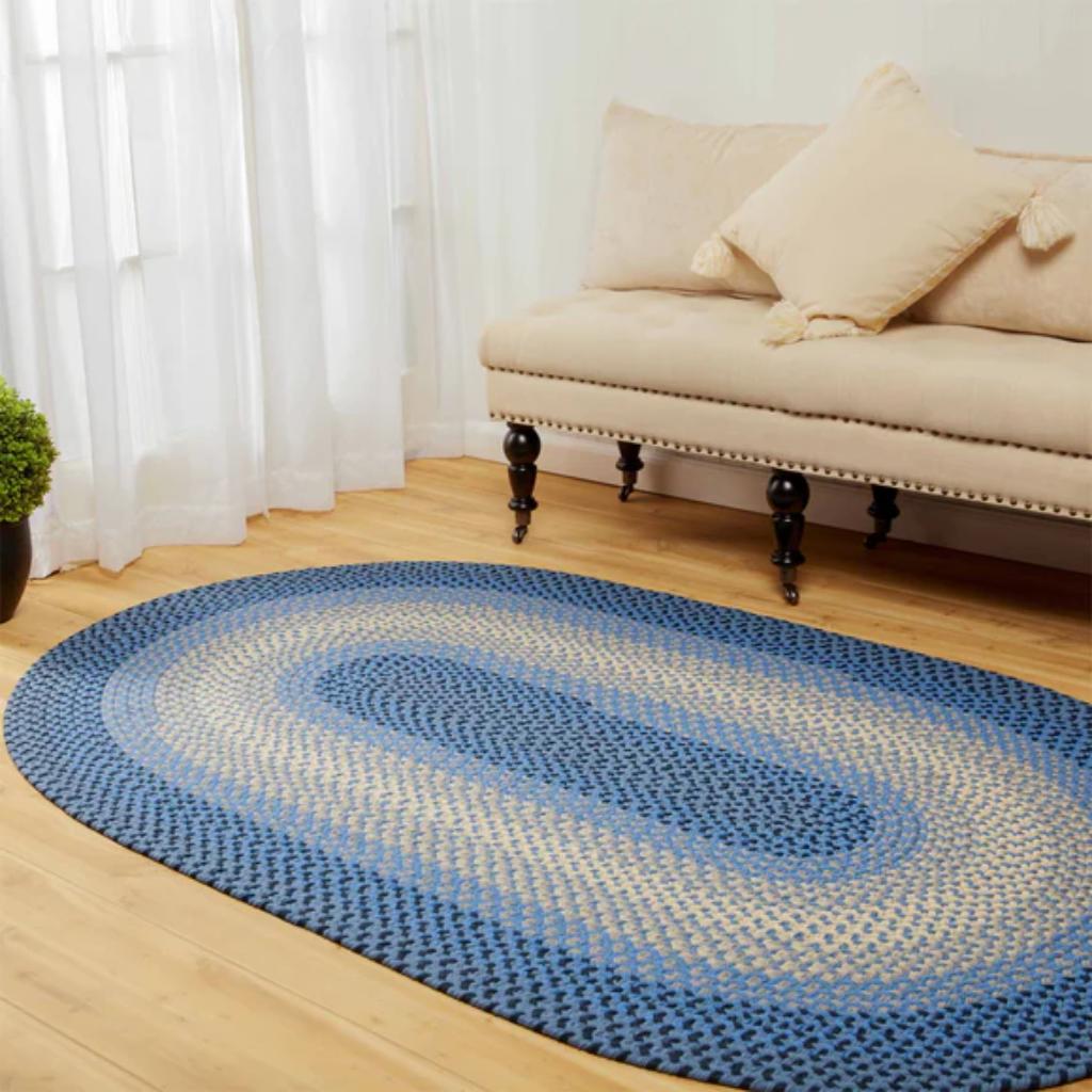 Rhody Rug Twin River Braided Oval Reversible Outdoor Rugs
