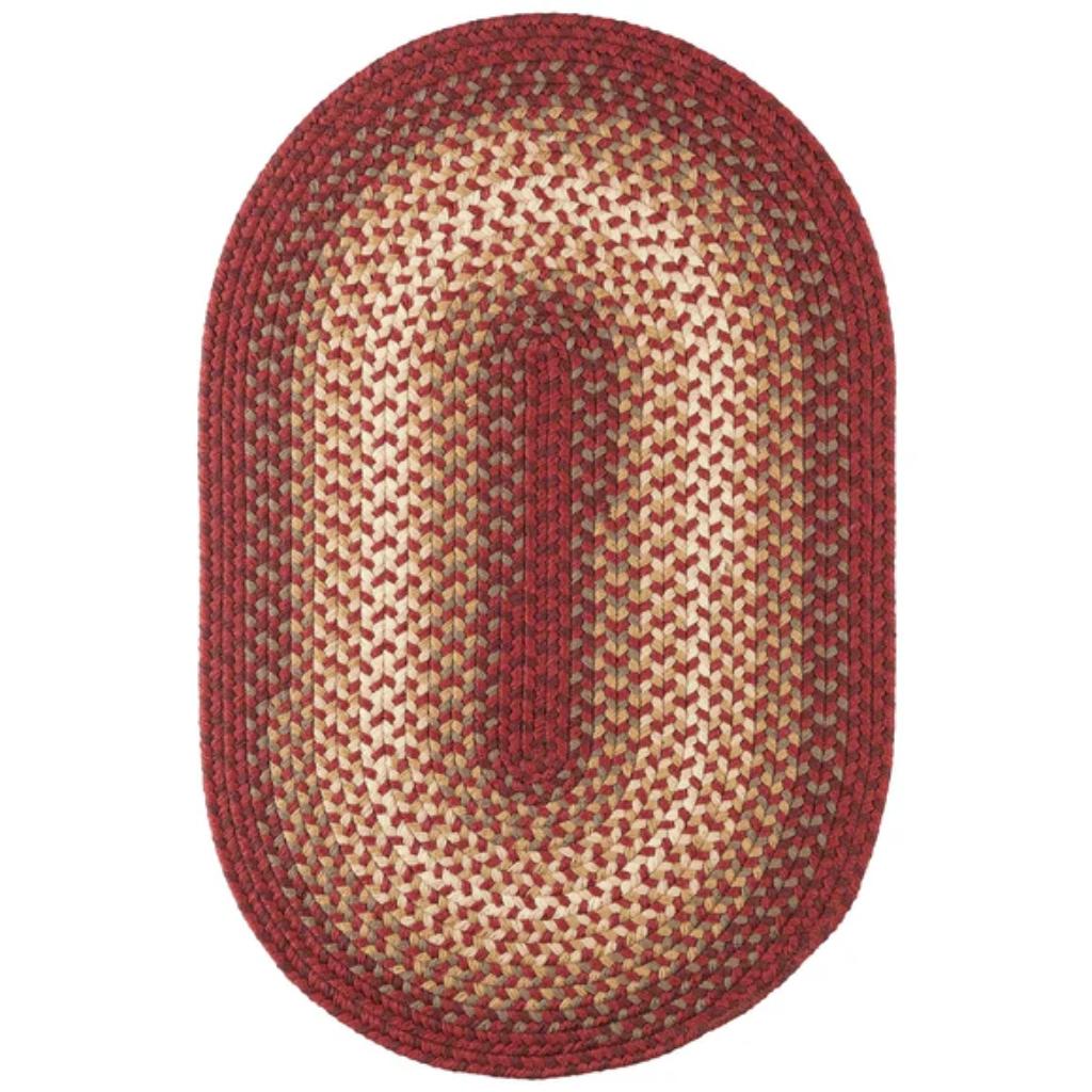 Rhody Rug Twin River Braided Oval Reversible Outdoor Rugs