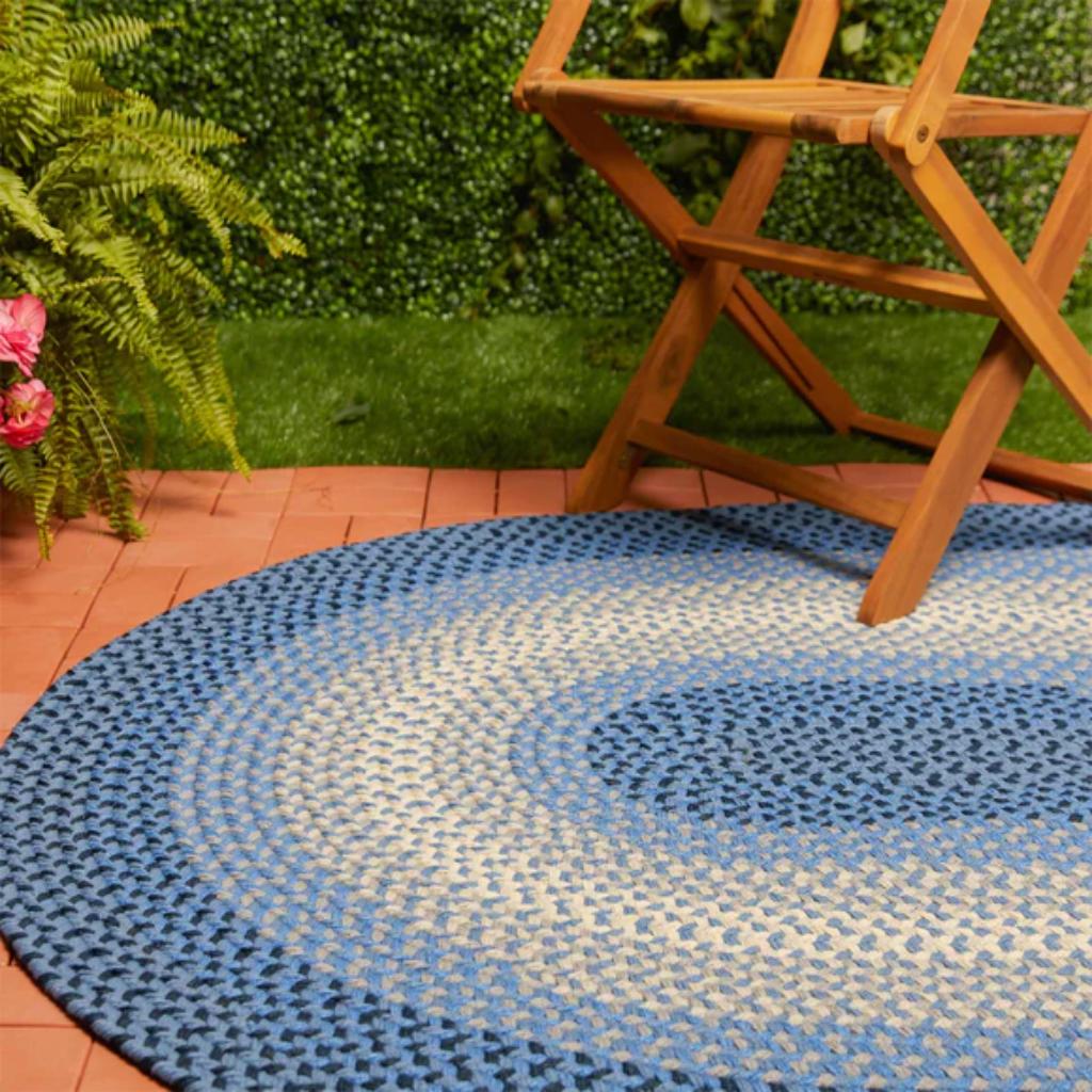 Rhody Rug Twin River Braided Round Reversible Outdoor Rugs